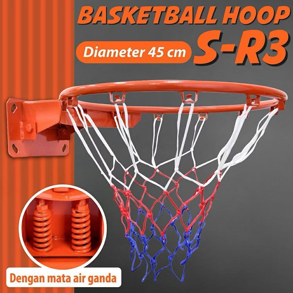 POTENCE Ring Basket Basketball Hoop Besar 45Cm Ring Basket Standart Besi Tempel Tembok Ring Basket Dewasa / Ring Basket Tempel Dinding