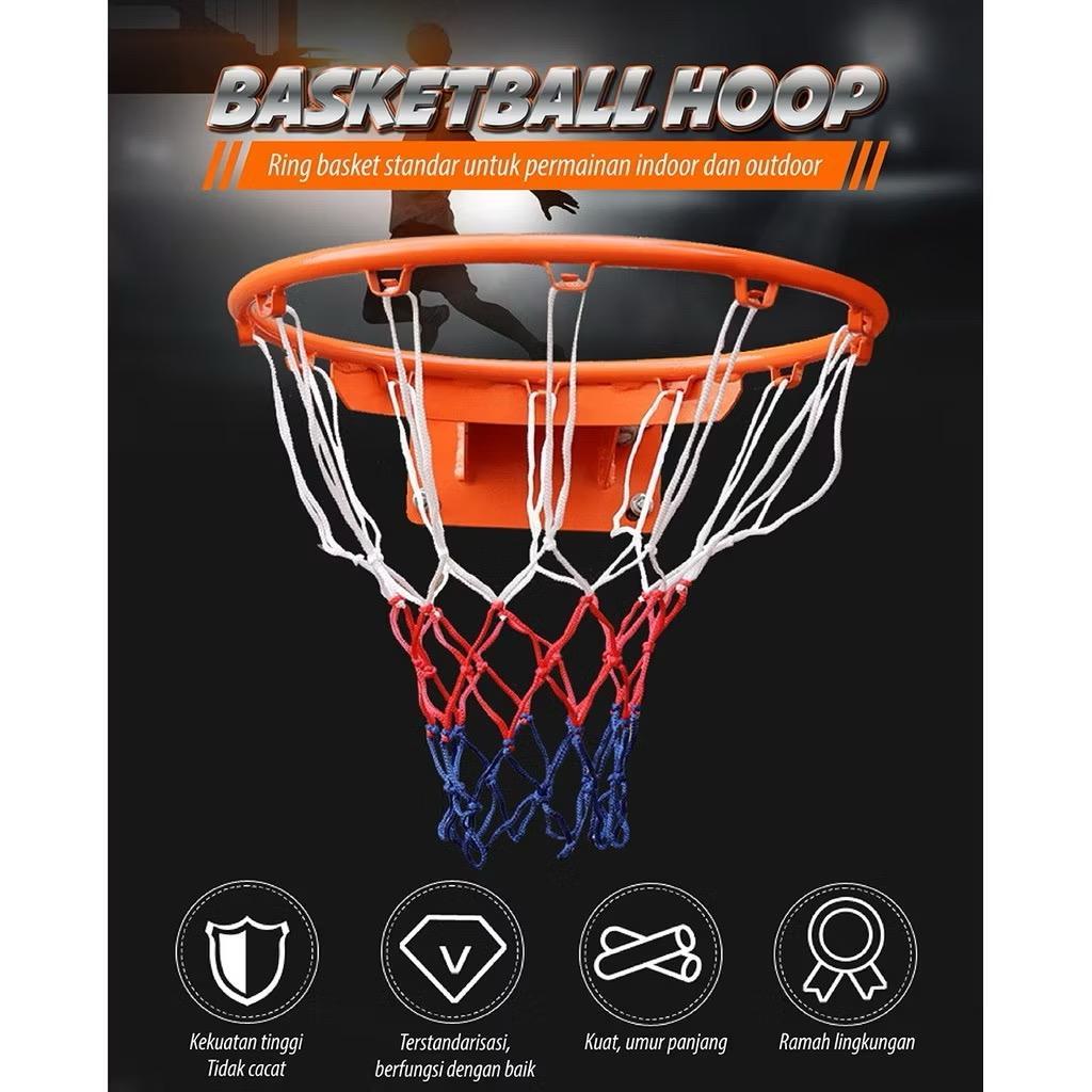 POTENCE Ring Basket Basketball Hoop Besar 45Cm Ring Basket Standart Besi Tempel Tembok Ring Basket Dewasa / Ring Basket Tempel Dinding