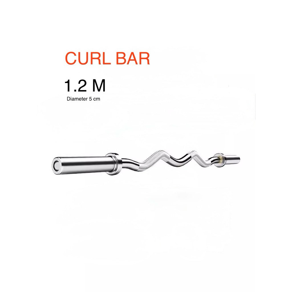 POTENCE Stick Barbel Rod 120cm 150cm Free Weight Plate Stopper Diameter Lubang 2.5cm 5cm Stick Barbel Olimpiade Batang Lurus Melengkung Barbel Stick Straight Bar Stik Barbell Dumbell Dumbbell