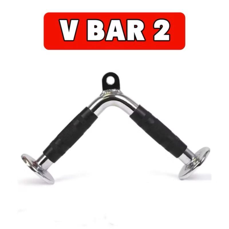 POTENCE Handle Gym Lat Pull Down Bar - Curl W Bar - D Handle Tricep Bicep Bar - Handle Pegangan Gym