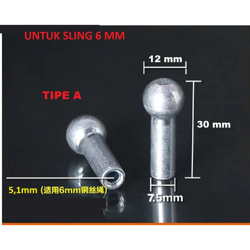Sparepart Alat Fitness Gym Klem Pentul 6 mm - 5 mm
