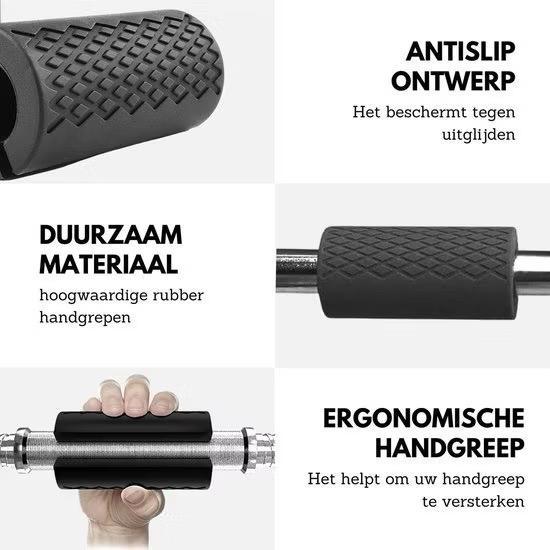 POTENCE Fat Gripz Dumbell Grip Barbell Grips Barbell Silicone Hand Grip Bar Dumbbell Curved Bar Grip Barbel Bahan Silikon Anti Slip Untuk Angkat Beban / Fat Grip Dumbell