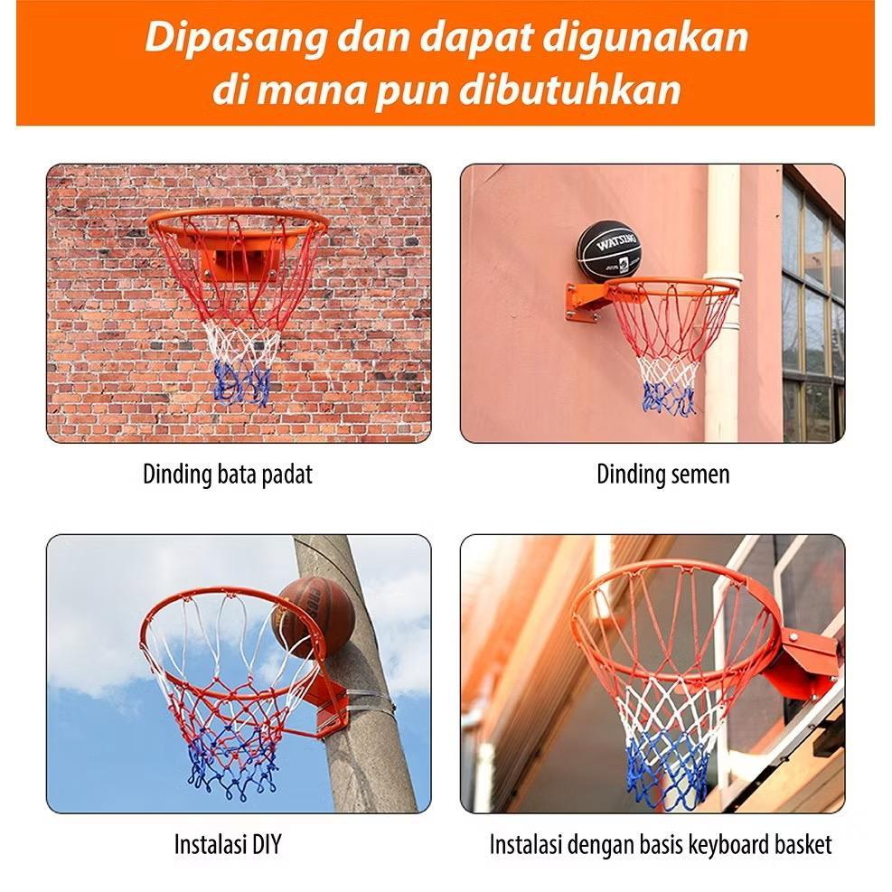 POTENCE Ring Basket Basketball Hoop Besar 45Cm Ring Basket Standart Besi Tempel Tembok Ring Basket Dewasa / Ring Basket Tempel Dinding