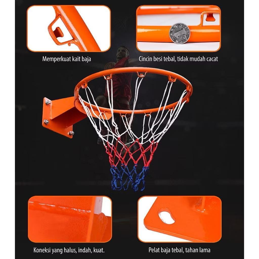 POTENCE Ring Basket Basketball Hoop Besar 45Cm Ring Basket Standart Besi Tempel Tembok Ring Basket Dewasa / Ring Basket Tempel Dinding