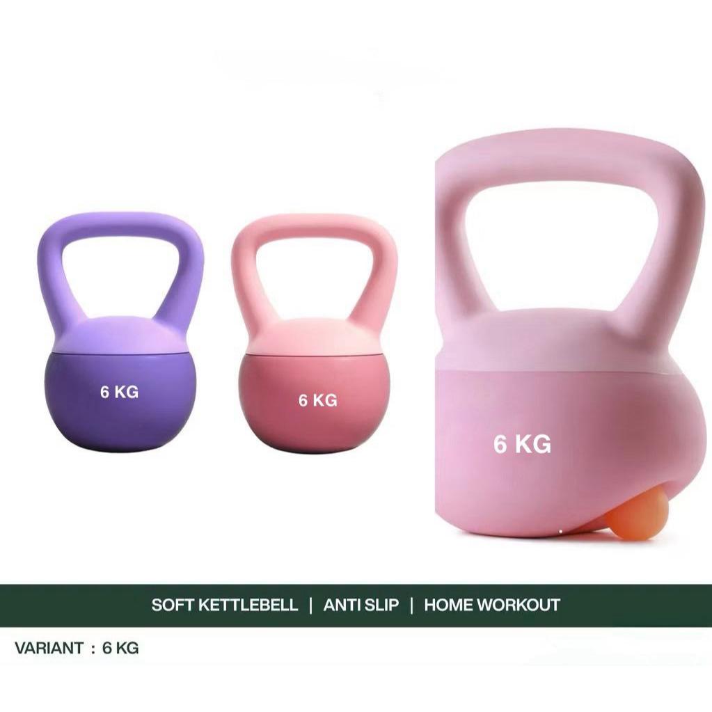 POTENCE Soft Kettlebell 6kg Dumbell Barbel Kettlebell 6 kg Weight Lifting Gym Fitness