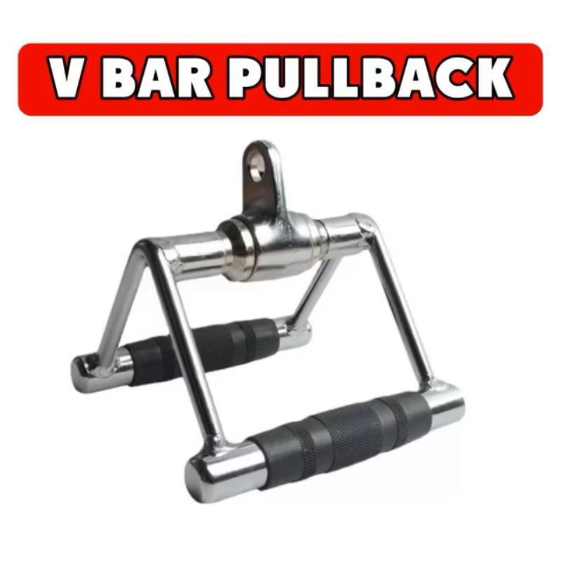 POTENCE Handle Gym Lat Pull Down Bar - Curl W Bar - D Handle Tricep Bicep Bar - Handle Pegangan Gym