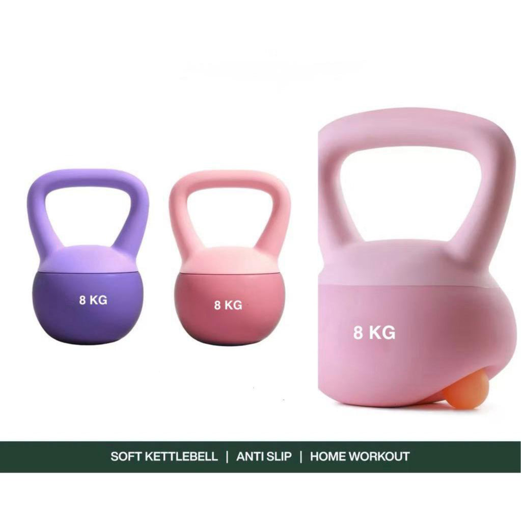 POTENCE Kettlebell Soft 8kg Kettlebell Bahan PVC Lembut | High-Quality Exercise Weight Equipment Gym Fitness Dumbell Dumbbell Dumbel Barbel Barbell 8 kg