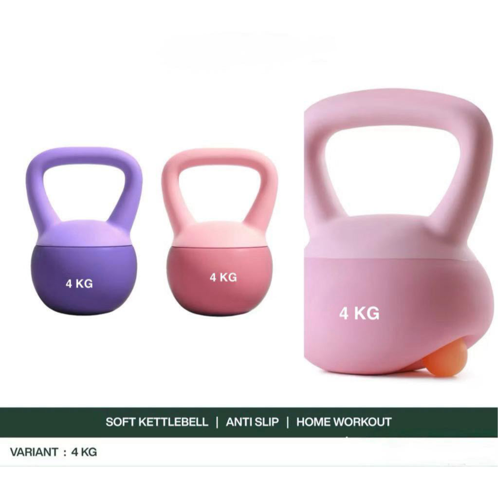 POTENCE Soft Kettlebell 4kg | High-Quality Exercise Weight Lifting Equipment Dumbell Barbell Kettle Bell 4 kg