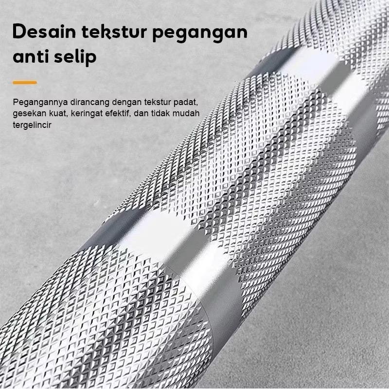 POTENCE Stick Barbel Rod 120cm 150cm Free Weight Plate Stopper Diameter Lubang 2.5cm 5cm Stick Barbel Olimpiade Batang Lurus Melengkung Barbel Stick Straight Bar Stik Barbell Dumbell Dumbbell