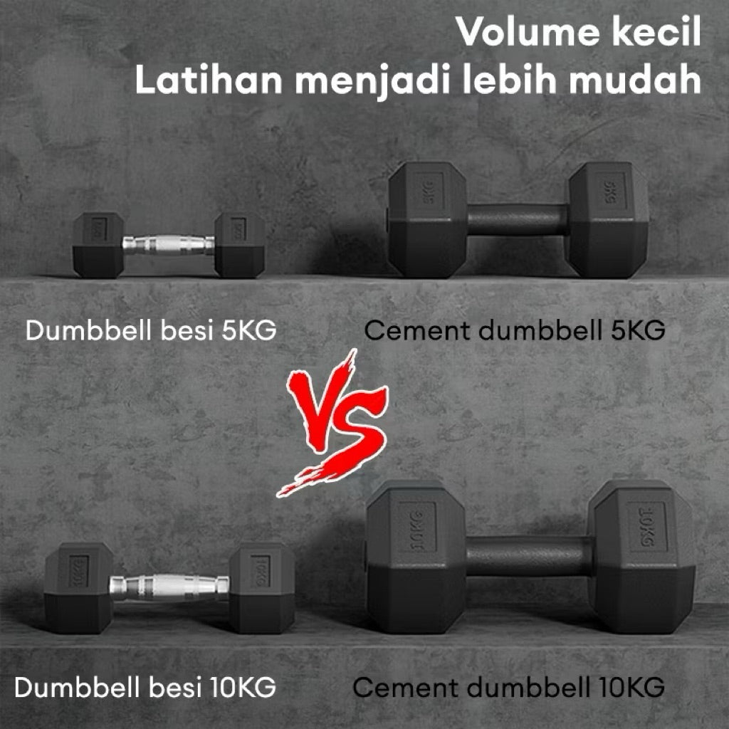 POTENCE DUMBELL HEXAGONAL 15KG DUMBEL DUMBBELL BARBEL HEXAGONAL 15 KG BARBEL BESI
