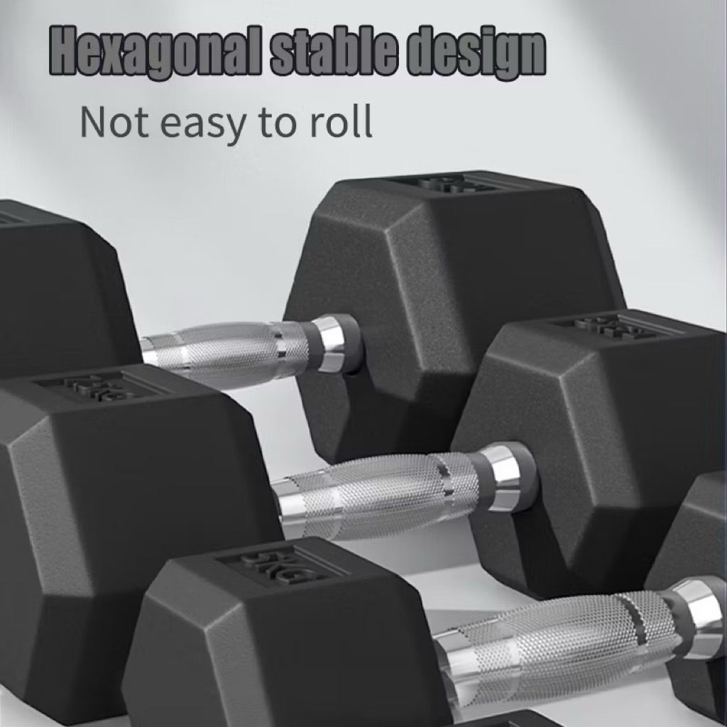 POTENCE DUMBELL HEXAGONAL 2.5KG DUMBBELL DUMBEL BARBEL HEXAGONAL 2.5 KG BARBEL BESI