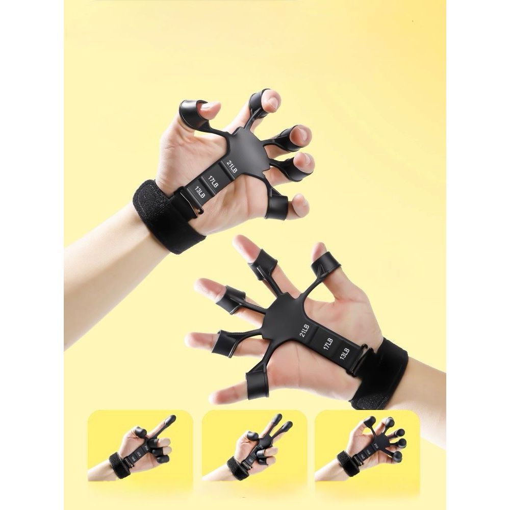 POTENCE Finger Trainer / Finger Flexibility Training / Finger Exerciser / Hand Grip Strengthener / Finger Gripper Weight Resistance Band / Alat Olahraga Tangan