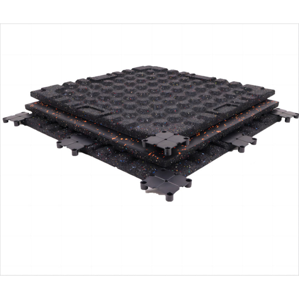 Floor Rubber Gym 50x50 cm Tebal 2 cm /Lantai Karet Gym  Anti Slip/Karpet Lantai Karet Tempat Fitness EPDM