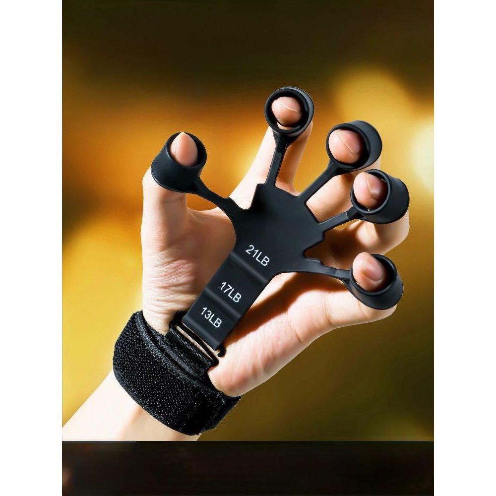 POTENCE Finger Trainer / Finger Flexibility Training / Finger Exerciser / Hand Grip Strengthener / Finger Gripper Weight Resistance Band / Alat Olahraga Tangan