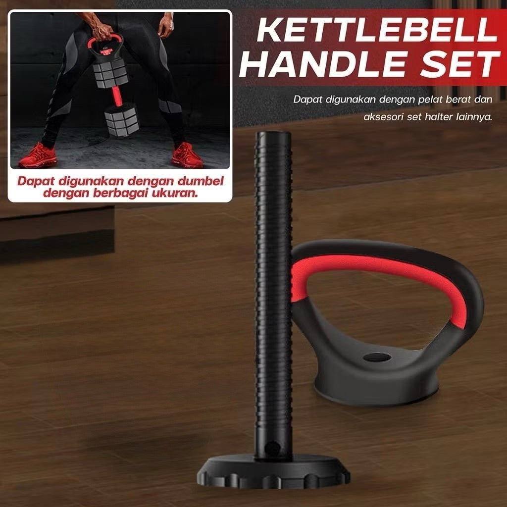 POTENCE Kettlebell Handle Set Alat Angkat Beban / Dumbbell Set Kettlebell Handle Alat Angkat Beban Barbel PVC