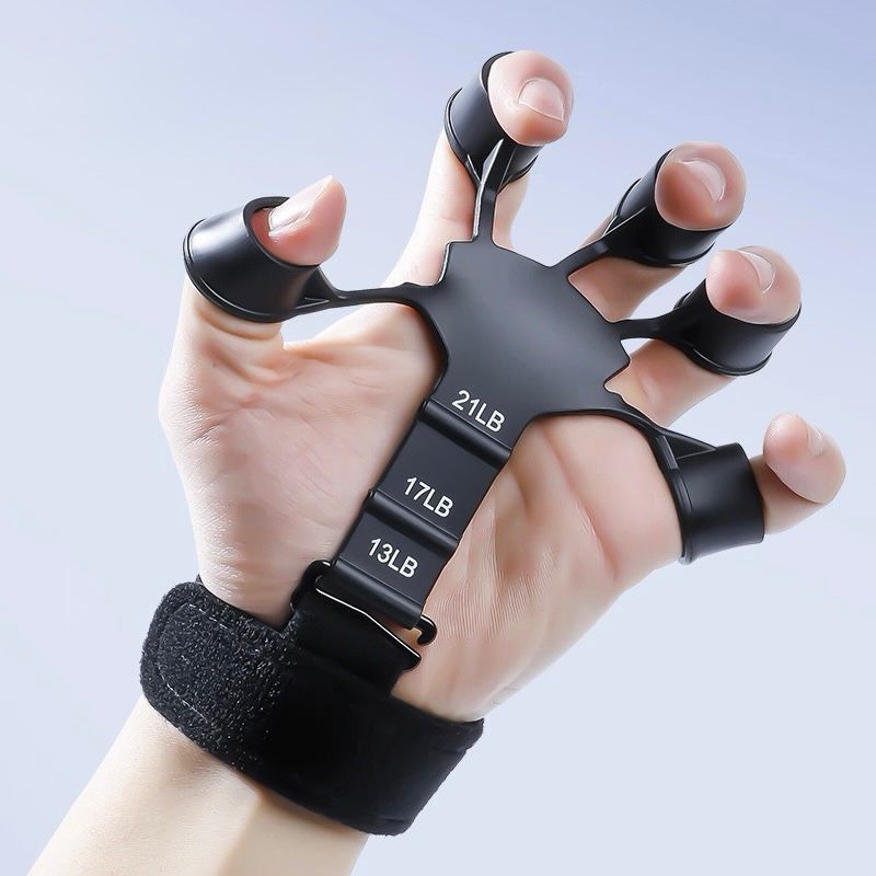 POTENCE Finger Trainer / Finger Flexibility Training / Finger Exerciser / Hand Grip Strengthener / Finger Gripper Weight Resistance Band / Alat Olahraga Tangan