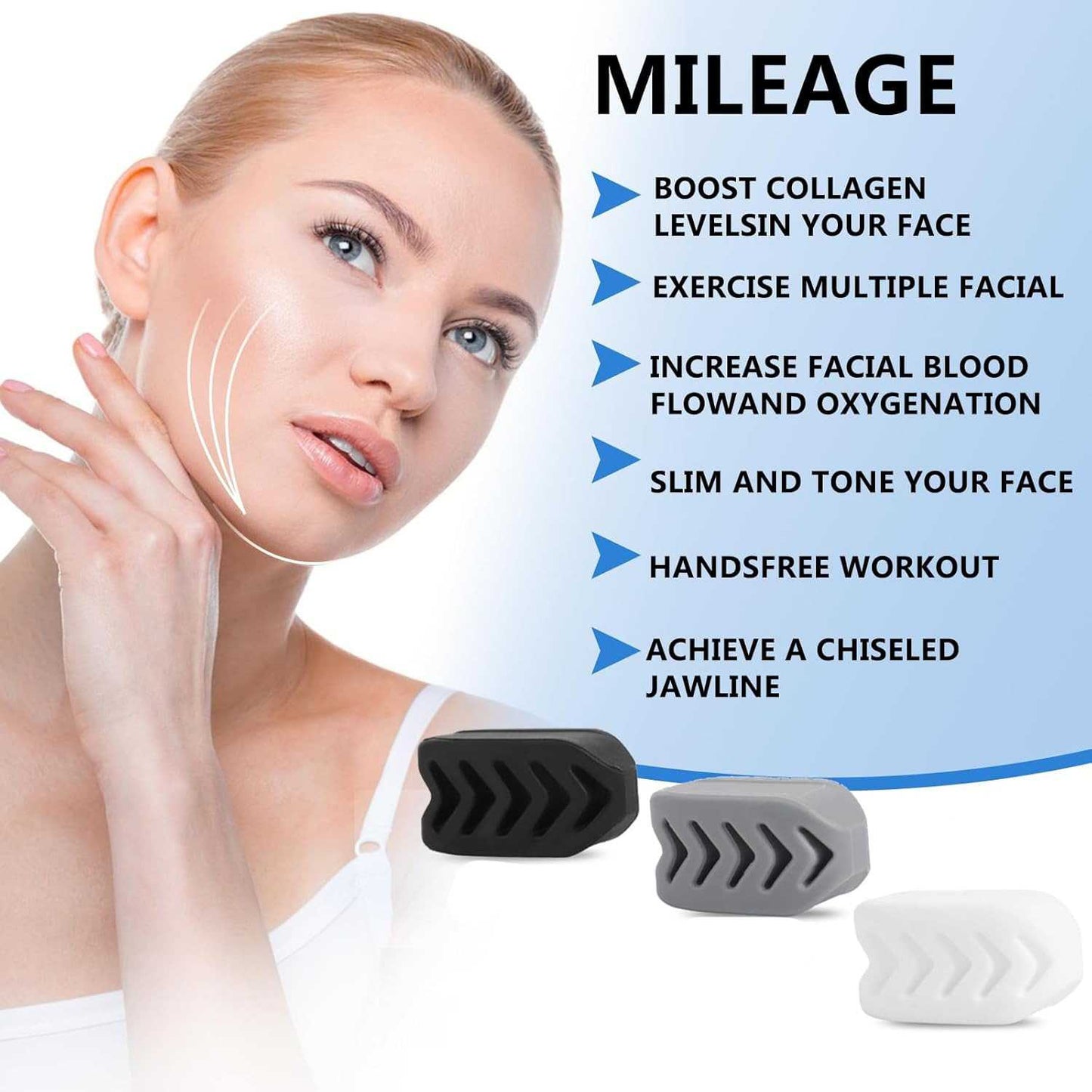 ILAMVIE Alat Latihan Rahang Silicone Jaw Trainer Mastic Ball 2 PCS - LV-32