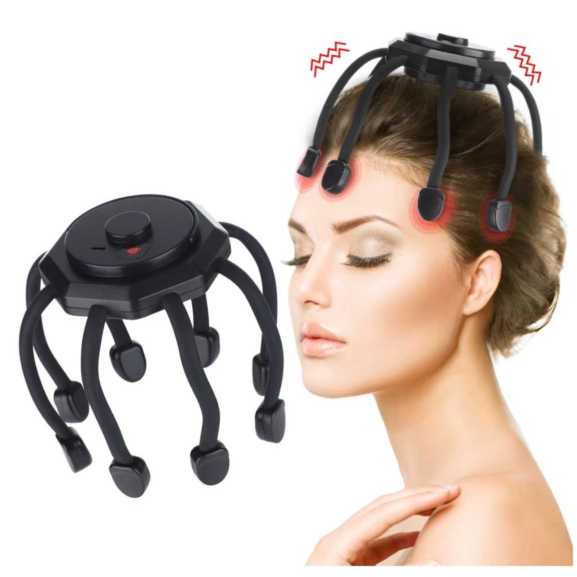 IMONE Alat Pijat Getar Kepala Elektrik Octopus Head Massager Vibration - LM-08