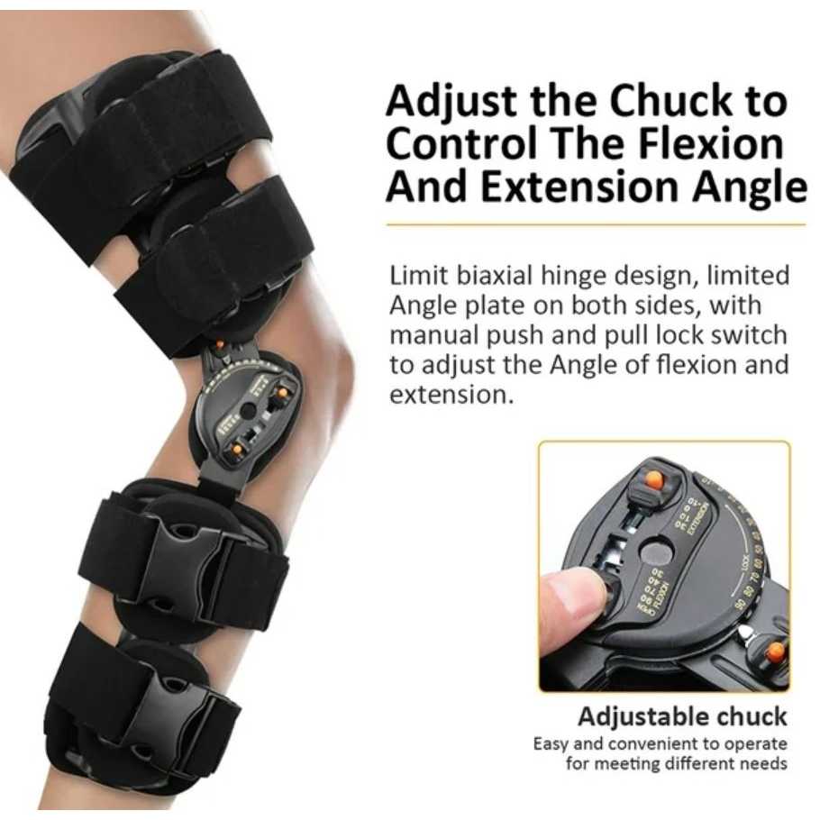 Januel Alat Terapi Adjustable Knee Joint Brace Sprain Protection - Jn08