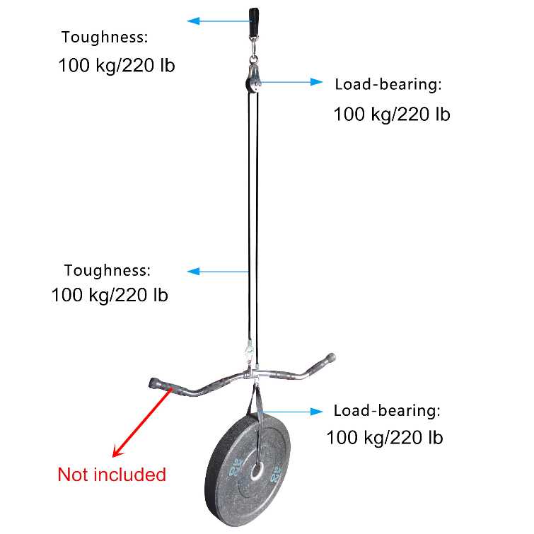 JBryant Katrol Fitness Gym DIY Pulley Cable Machine Arm Bicep 100kg - J3140