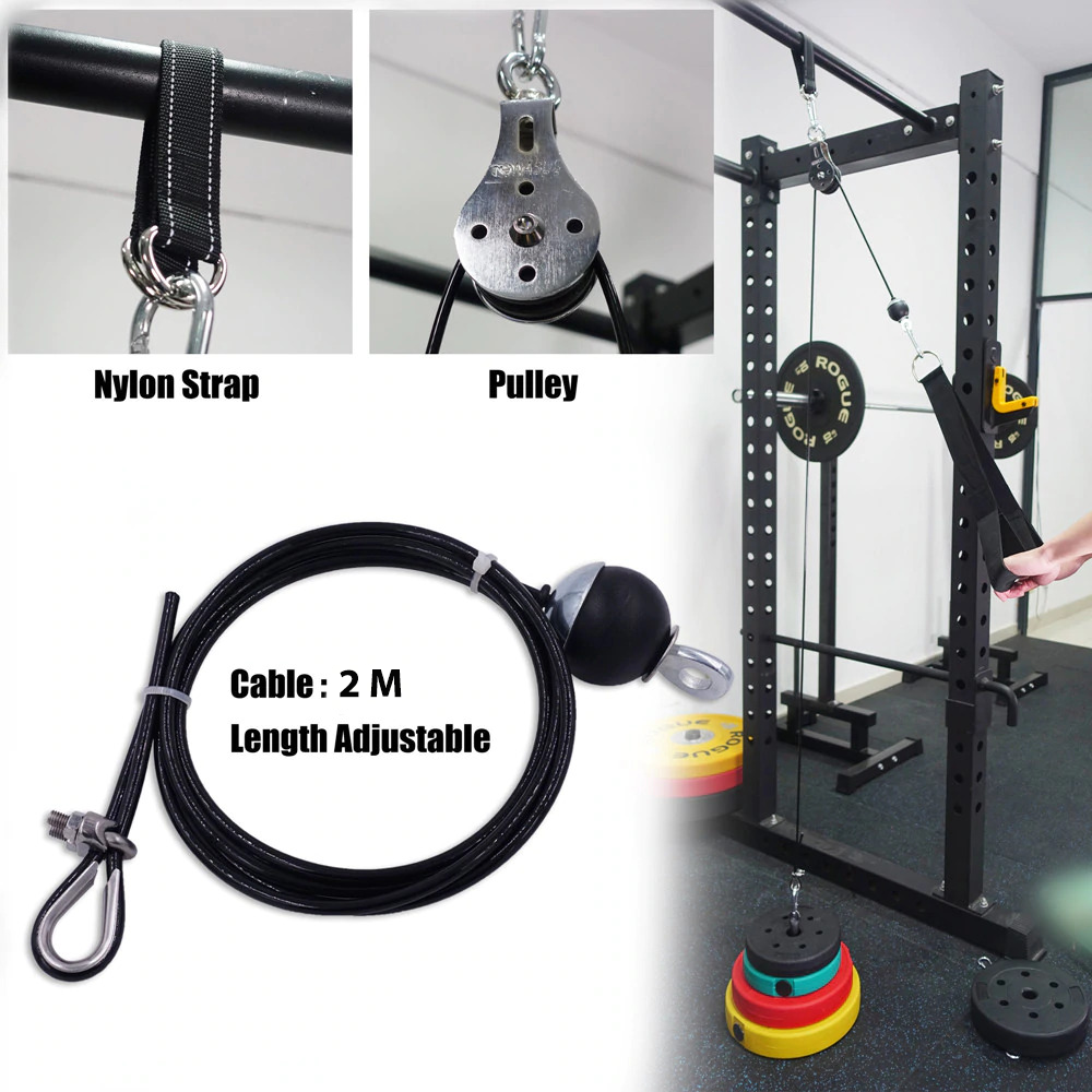 JBryant Katrol Fitness Gym Pulley Cable Machine Arm Bicep 2M - J3114