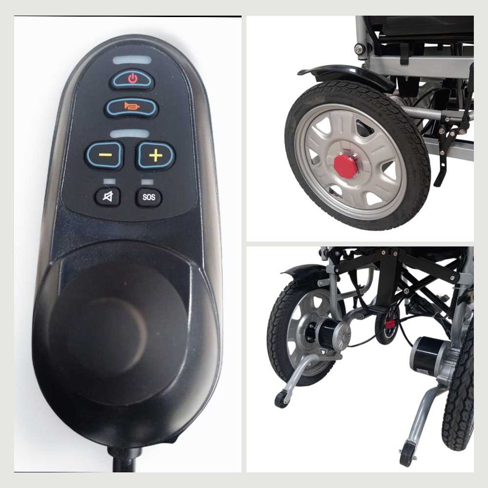 JiKang Kursi Roda Elektrik Lipat Wheelchair with Hand Controller 250W - TW-100W