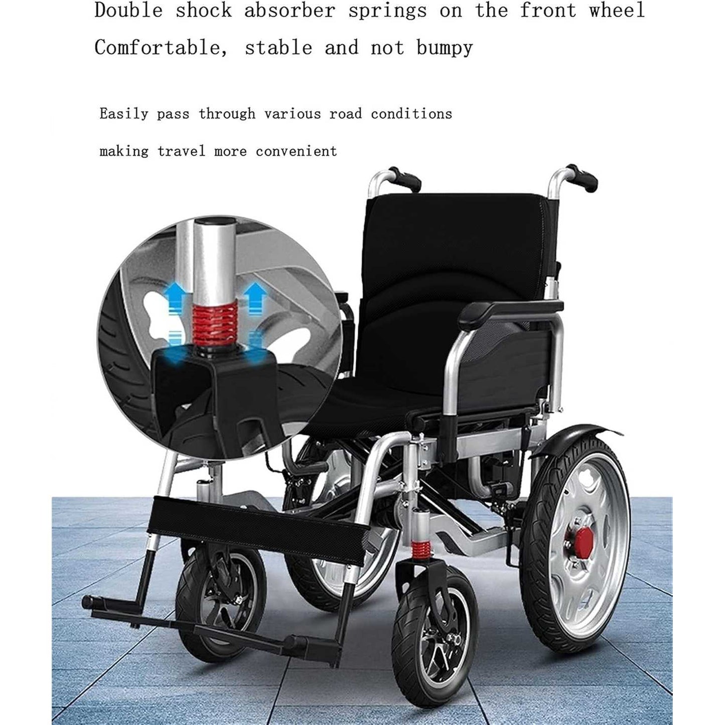 JiKang Kursi Roda Elektrik Lipat Wheelchair with Hand Controller 250W - TW-100W