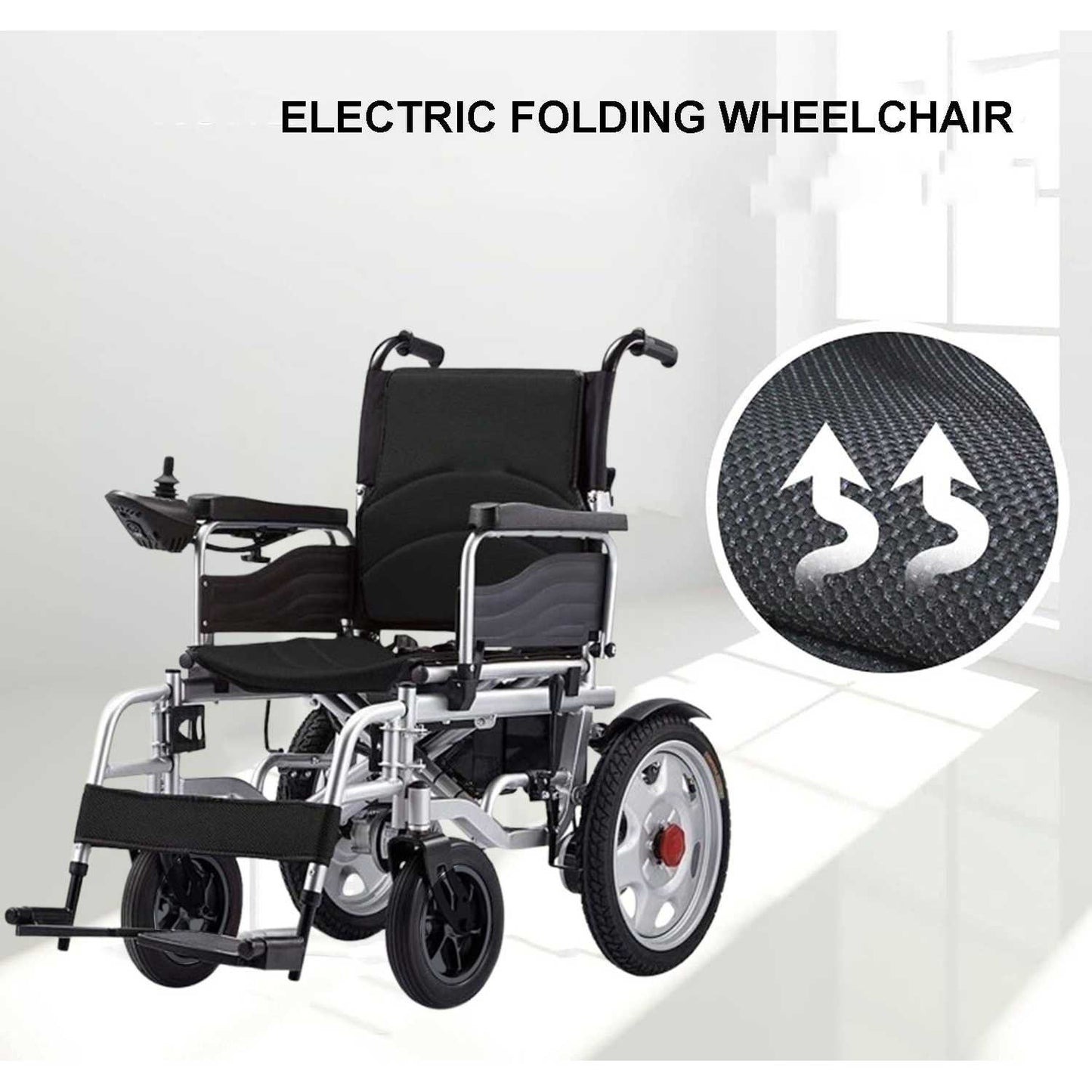 JiKang Kursi Roda Elektrik Lipat Wheelchair with Hand Controller 250W - TW-100W