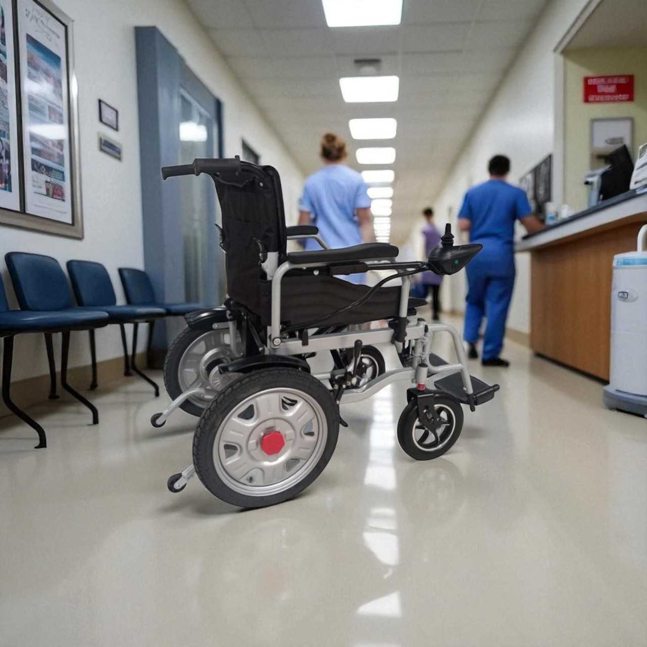 JiKang Kursi Roda Elektrik Lipat Wheelchair with Hand Controller 250W - TW-100W