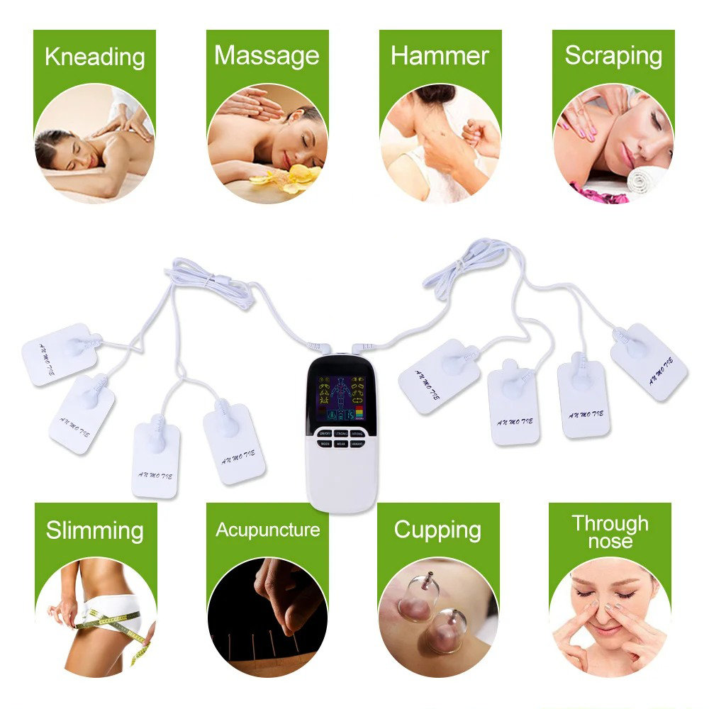 JINGYAO Alat Pijat Elektrik Akupuntur Tempel TENS EMS 8 Mode 8 Pad - JY-A818