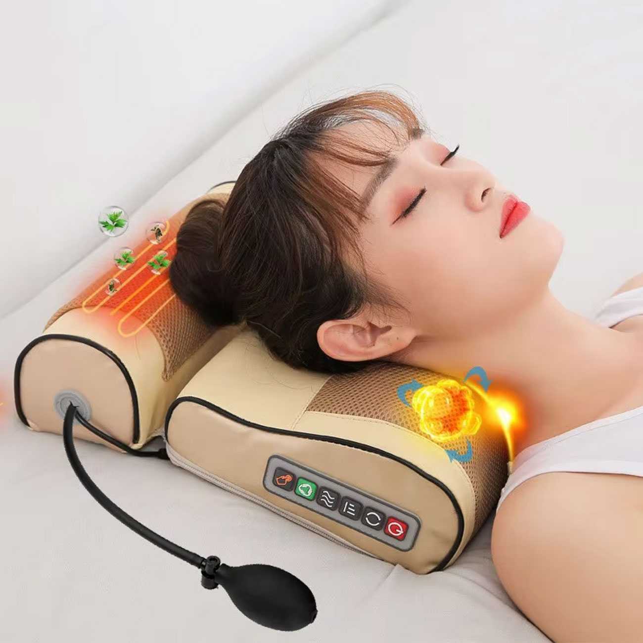 Jinkairui Bantal Pijat Leher Infrared Heating Neck Shoulder Massage - YD-088