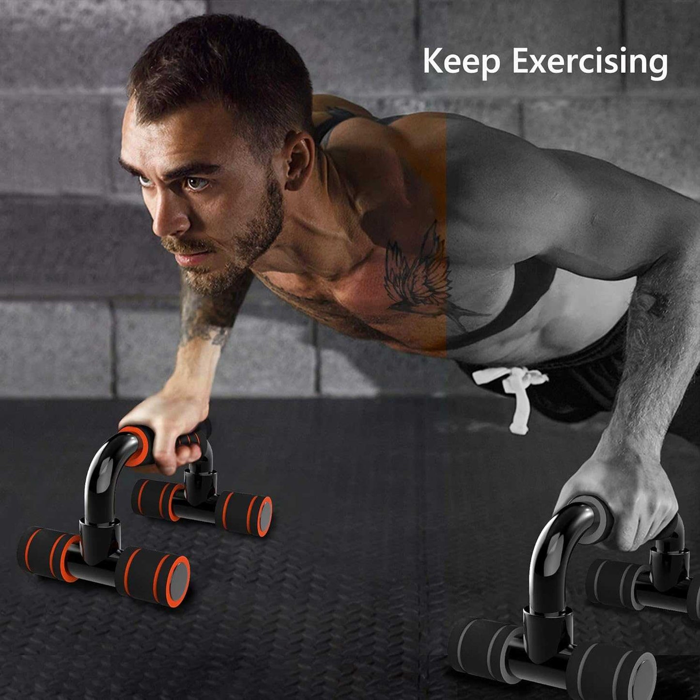 JOJO Alat Bantu Push Up Handle Fitness Bar Stands 1 Pair - J946