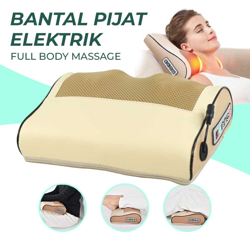 Junbu Bantal Pijat Leher Elektrik Massage Pillow Neck Shoulder - JB-311
