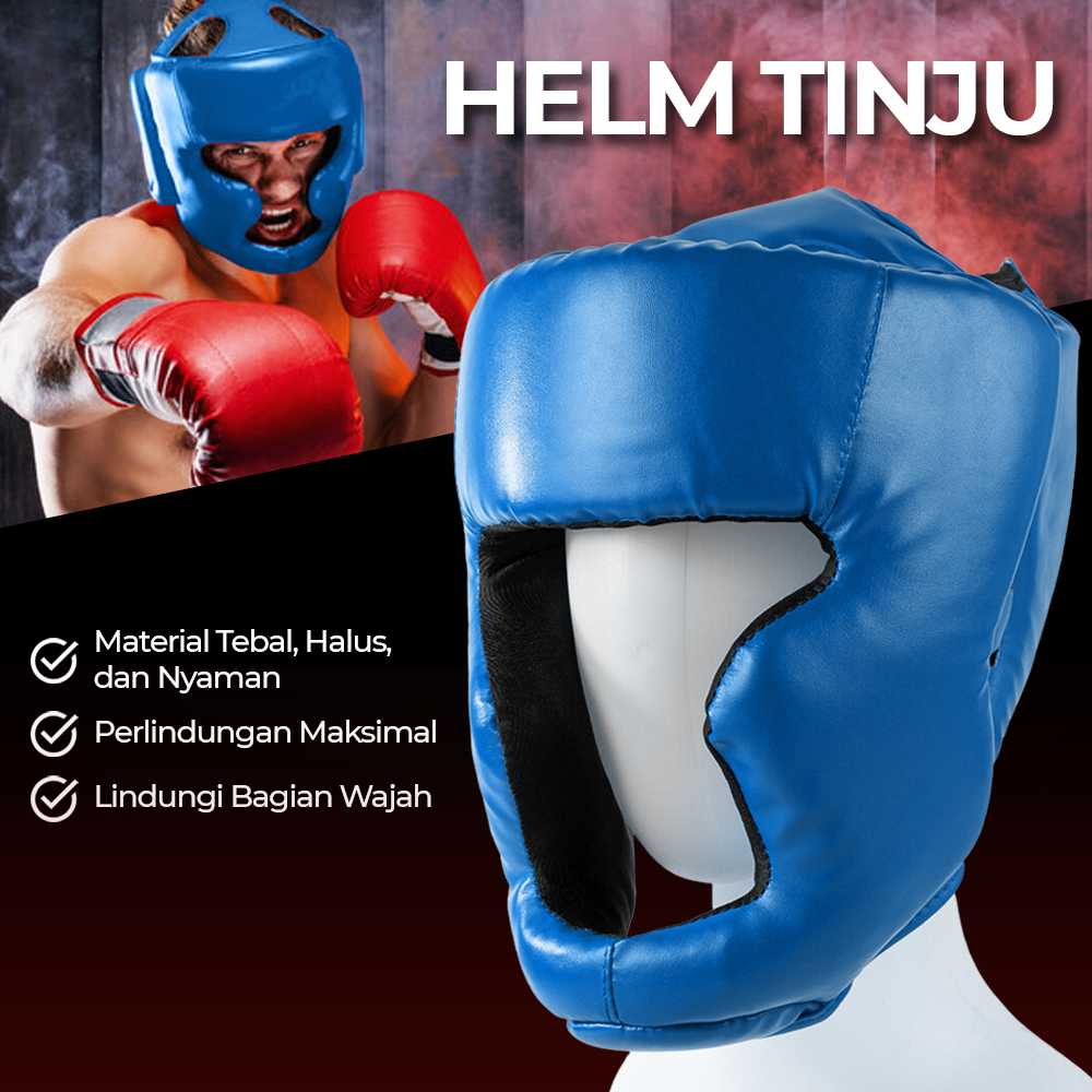KANXEX Helm Tinju Sanda Pelindung Kepala Adult - WSD-2005