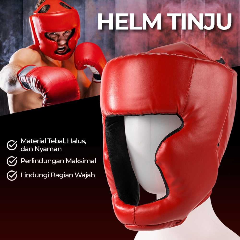 KANXEX Helm Tinju Sanda Pelindung Kepala Adult - WSD-2005