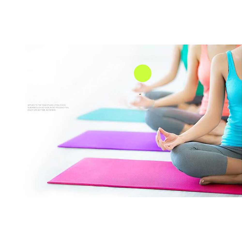 Matras Yoga Mat Pilates Anti Slip PVC 173x61cm - Q4