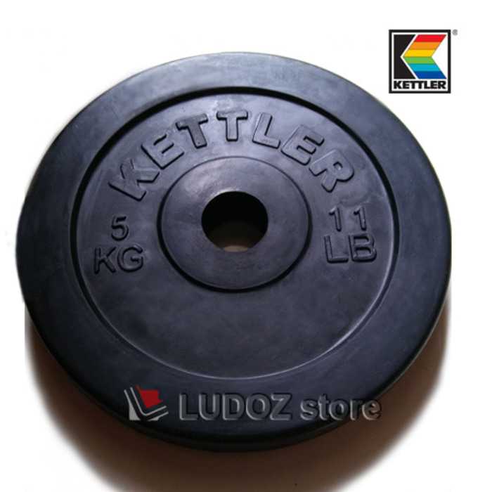 Kettler Plat Beban Karet Dumbell Rubber Plate Barbell - 5Kg