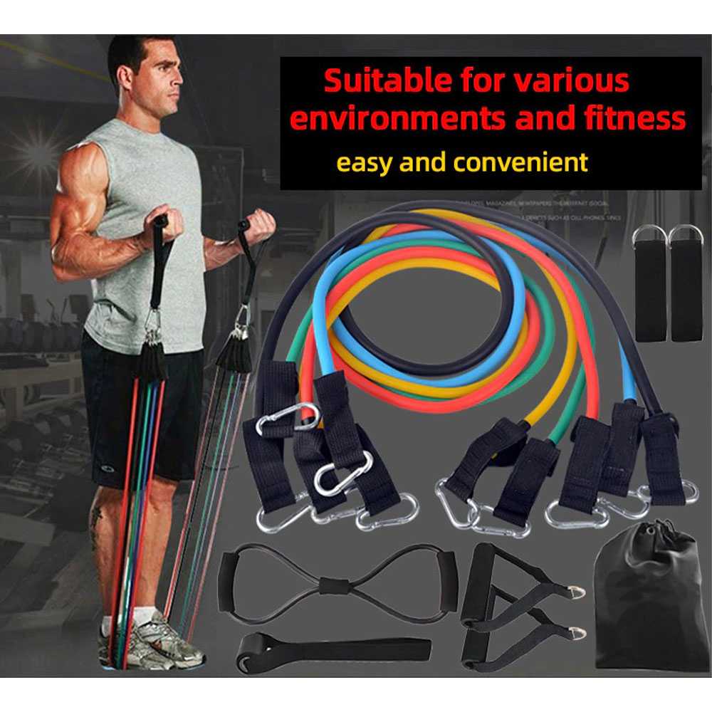 KFK Tali Stretching Resistance Band Pilates Yoga 12 PCS 150LB - GCT395