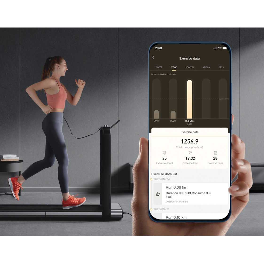 Kingsmith WalkingPad X21 Alat Fitness Gym NFC Foldable Treadmill 1 HP - TRX21F
