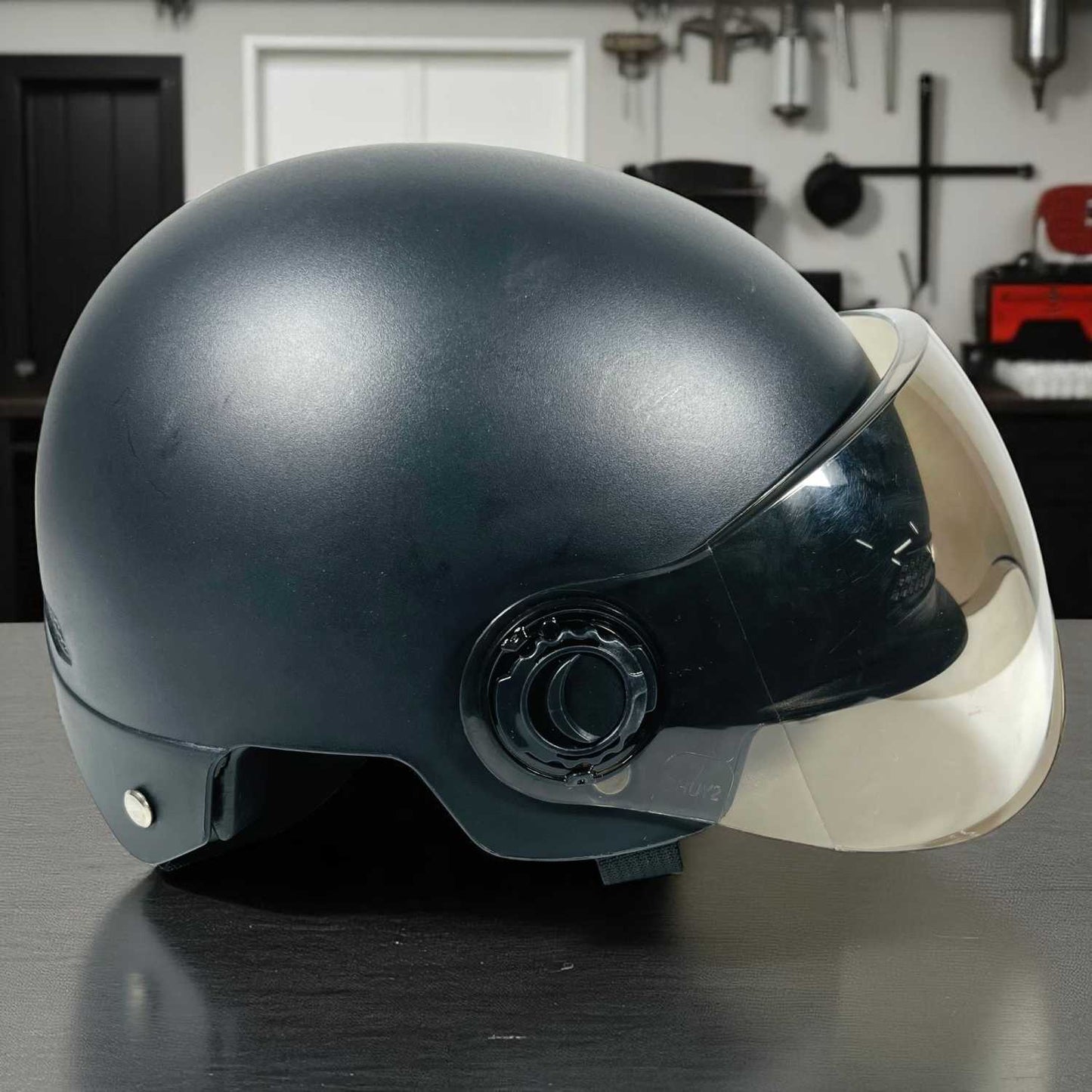Lamgool Helm Sepeda Skuter Retro Motorcycle Helmet with Visor - LG-20