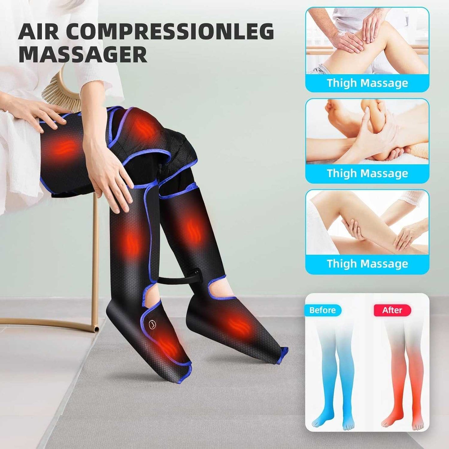LEGGONG Alat Pijat Kaki Full Leg Massager Blood Circulation Kompresi - LG03