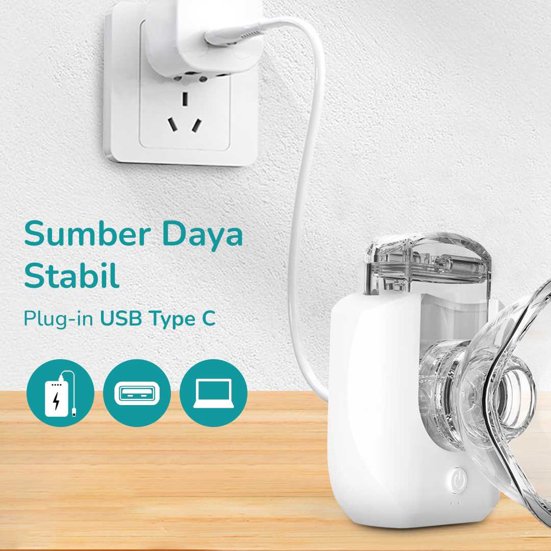 LEGGONG Alat Terapi Pernapasan Mesh Nebulizer Portable Inhaler - HSK-W005