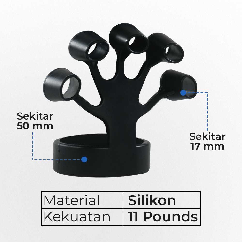 LINGPENG Silicone Finger Hand Grip Olahraga Power Strength 11 Pounds - LG562