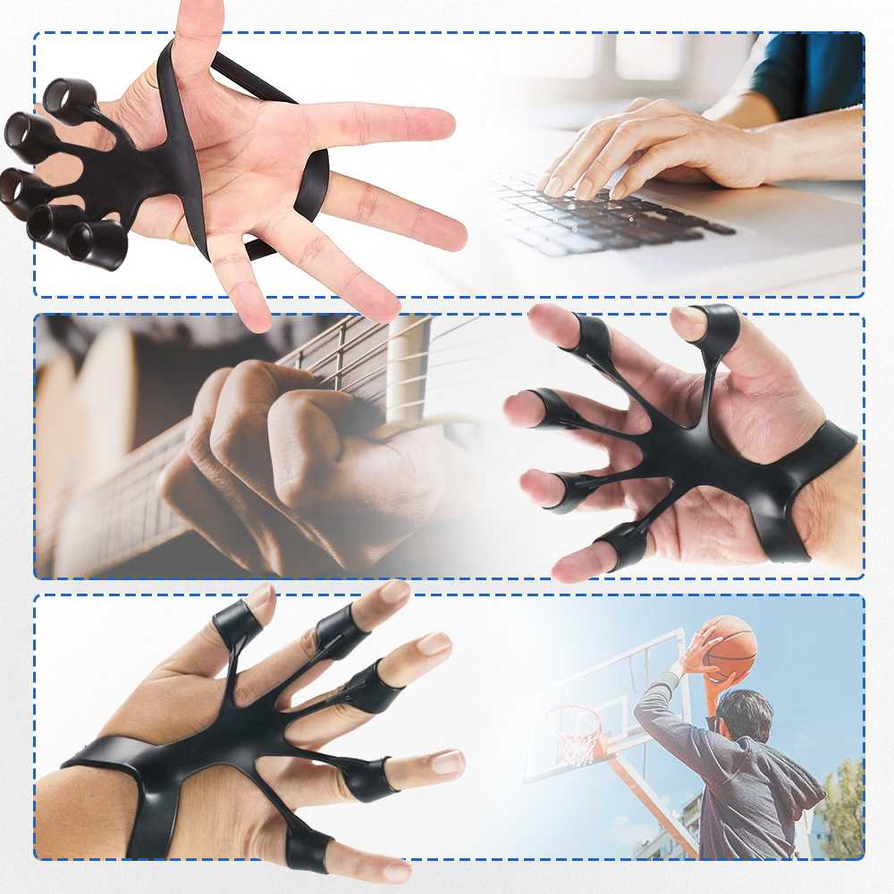 LINGPENG Silicone Finger Hand Grip Olahraga Power Strength 11 Pounds - LG562