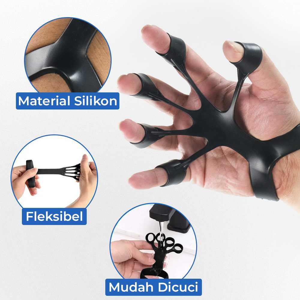 LINGPENG Silicone Finger Hand Grip Olahraga Power Strength 11 Pounds - LG562