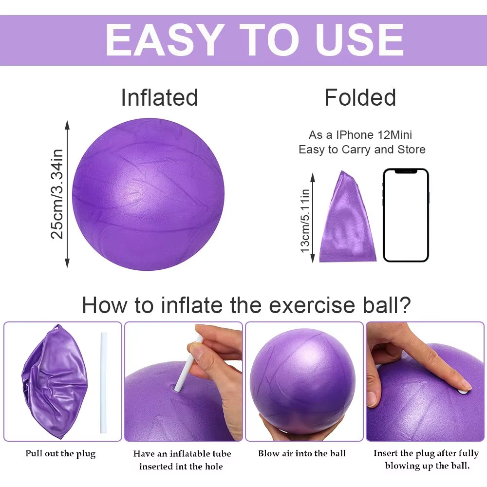 LIVELY Gym Ball Bola Yoga Pilates Fitness 25cm - H1H21