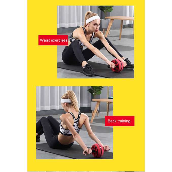 Loogdeel Wheel Sport Alat Gym Fitness Abdominal Exercise Roller - CM-06