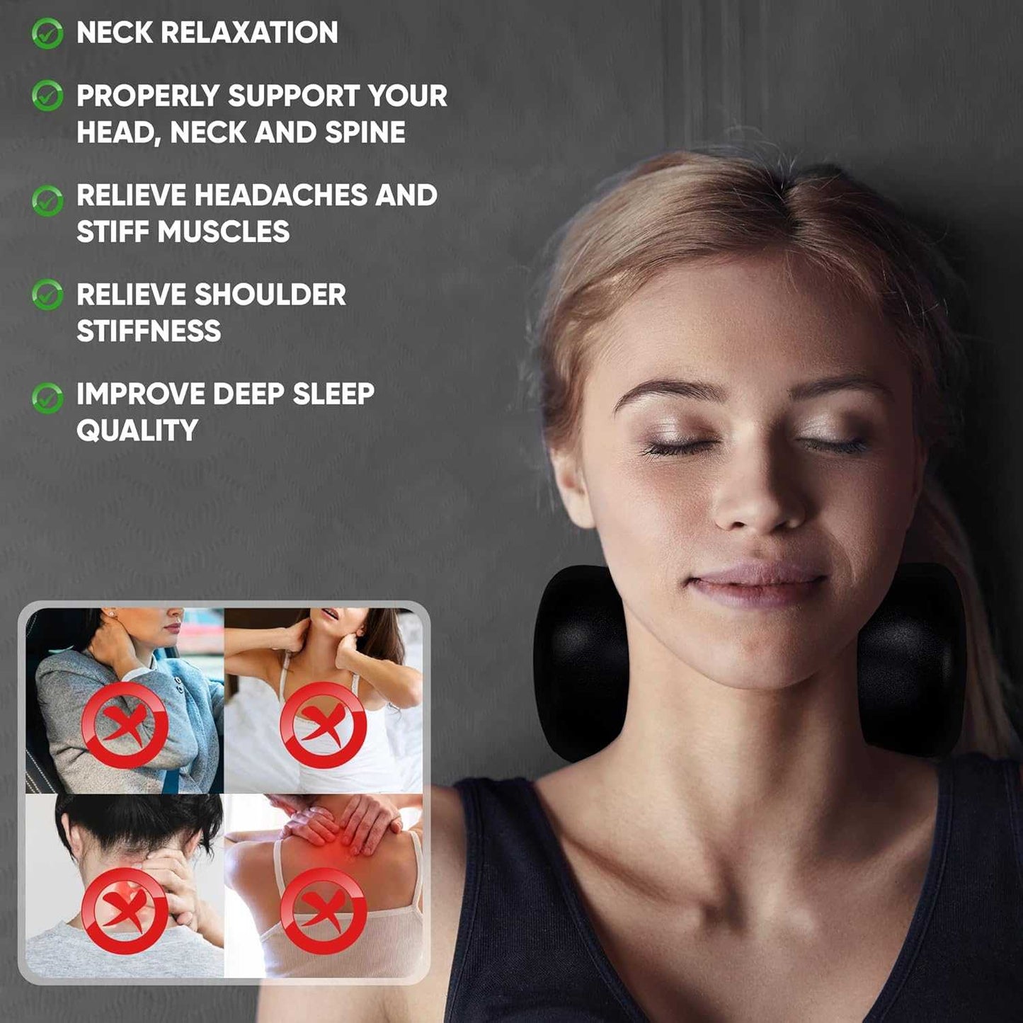 lpcbec Alat Relaksasi Leher Tulang Belakang Neck Pillow Relieve Pain - IPC22