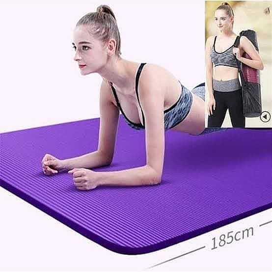 Matras Yoga Karpet Pilates Mat Anti Slip Licin Ukuran Panjang Aksesori