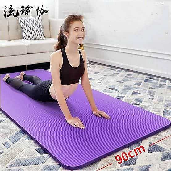 Matras Yoga Karpet Pilates Mat Anti Slip Licin Ukuran Panjang Aksesori